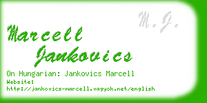 marcell jankovics business card